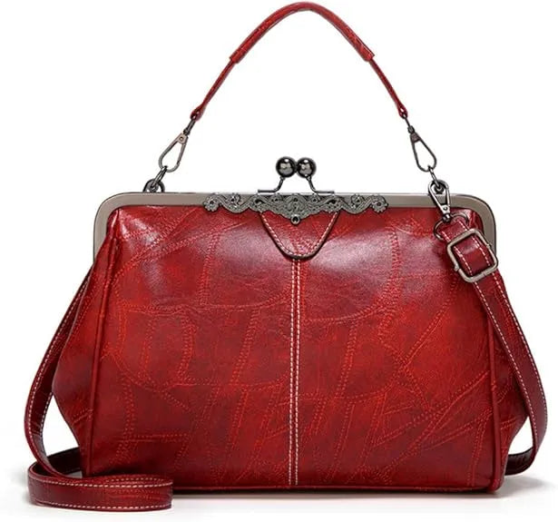 💼Borsa tote da donna in pelle impermeabile con chiusura a scatto “Kiss-Lock” Kattee Elegant 2026