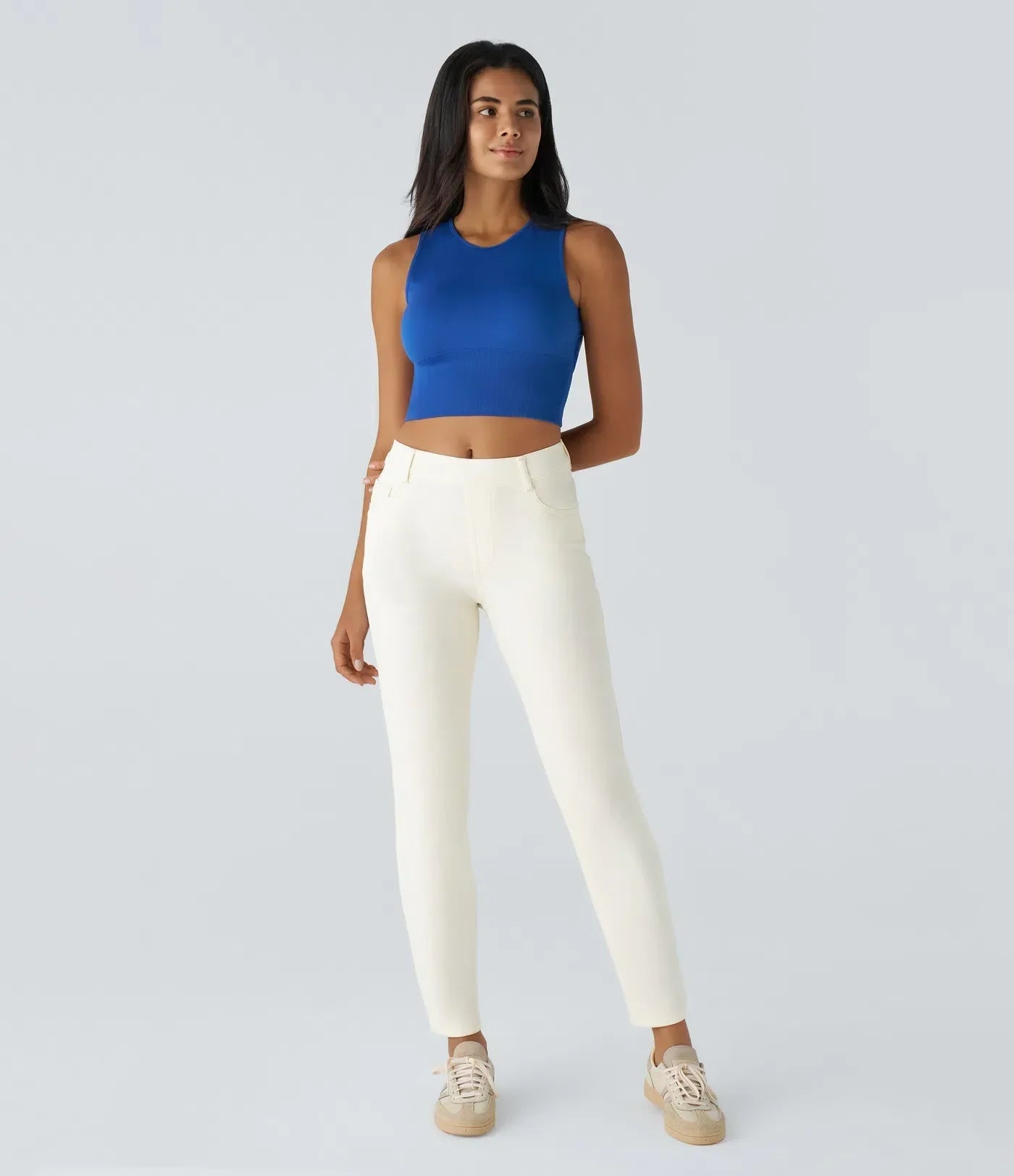 Pantaloni a vita alta elastici e confortevoli