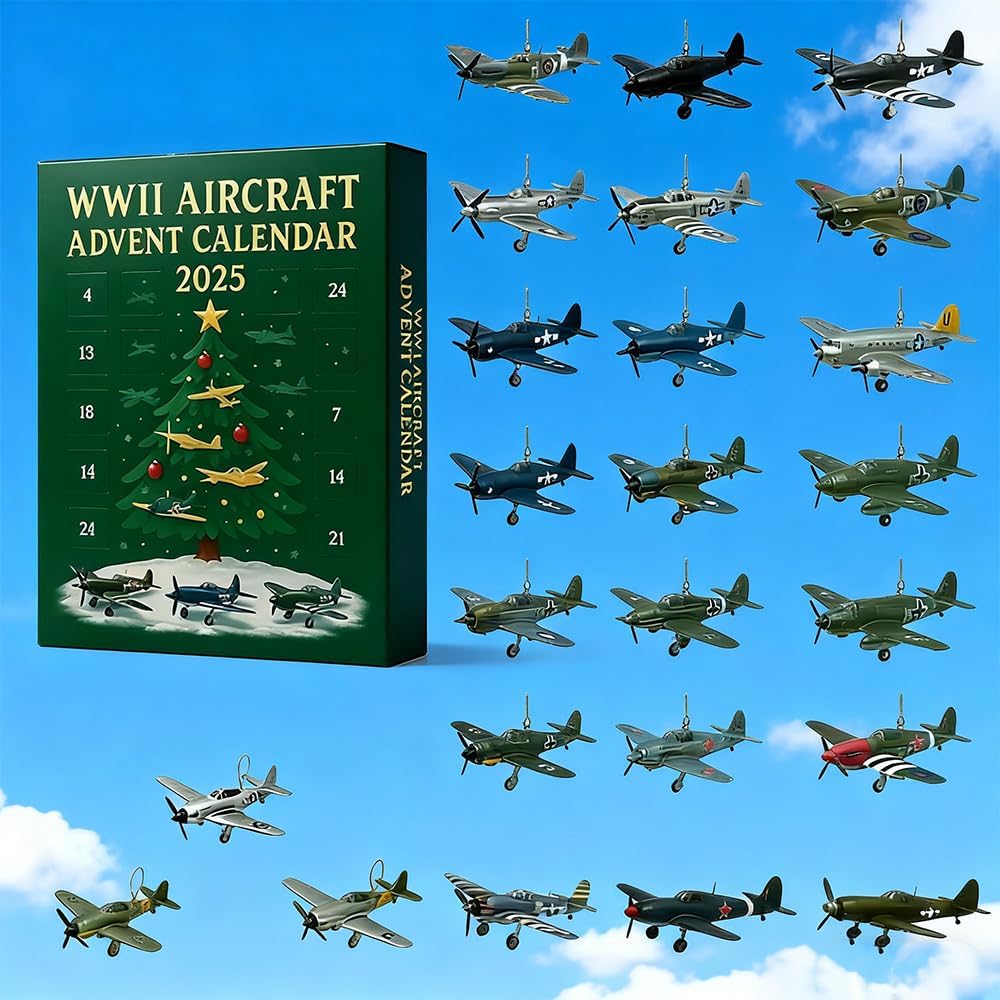 Calendario dell'Avvento degli aerei della Seconda Guerra Mondiale 2025 – 24 giorni con iconici aerei da guerra