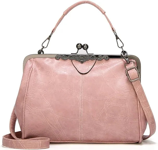💼Borsa tote da donna in pelle impermeabile con chiusura a scatto “Kiss-Lock” Kattee Elegant 2026