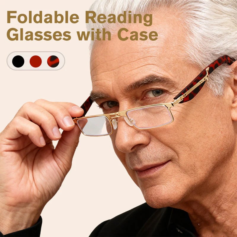 👓Occhiali da lettura pieghevoli con filtro luce blu e custodi