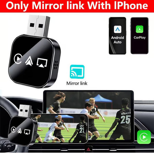 🔥Ultimo giorno 49% DI SCONTO🔥Aggiornamento 2026 3 in 1 Screen Mirror iOS Phone, adattatore Carplay da cablato a wireles