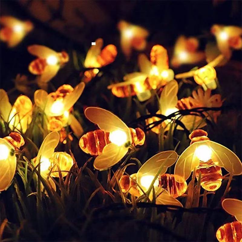 🐝Catene luminose a LED alimentate da pannelli solari