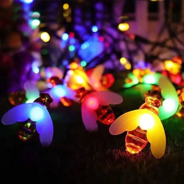 🐝Catene luminose a LED alimentate da pannelli solari