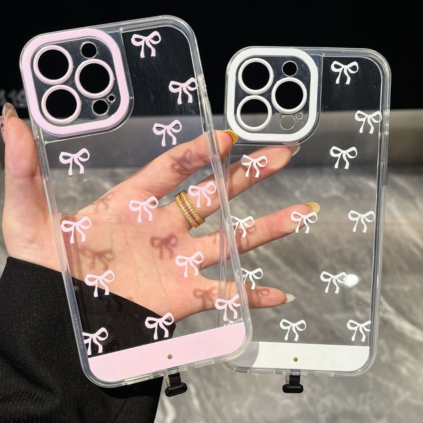 🎀 Custodia per telefono antiurto con farfalla luminosa