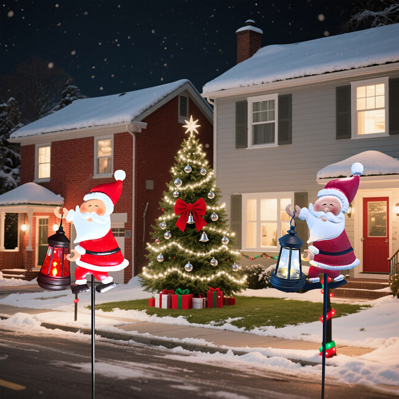 ⏰Lampada solare da giardino a forma di Babbo Natale🎅🎄