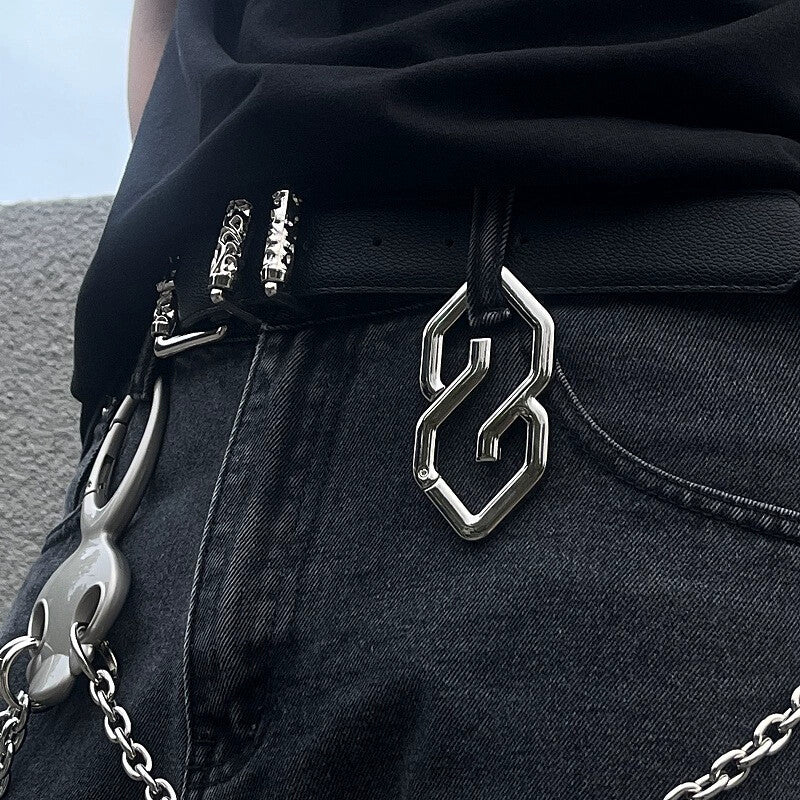 ❤️ Portachiavi con moschettone di forma geometric