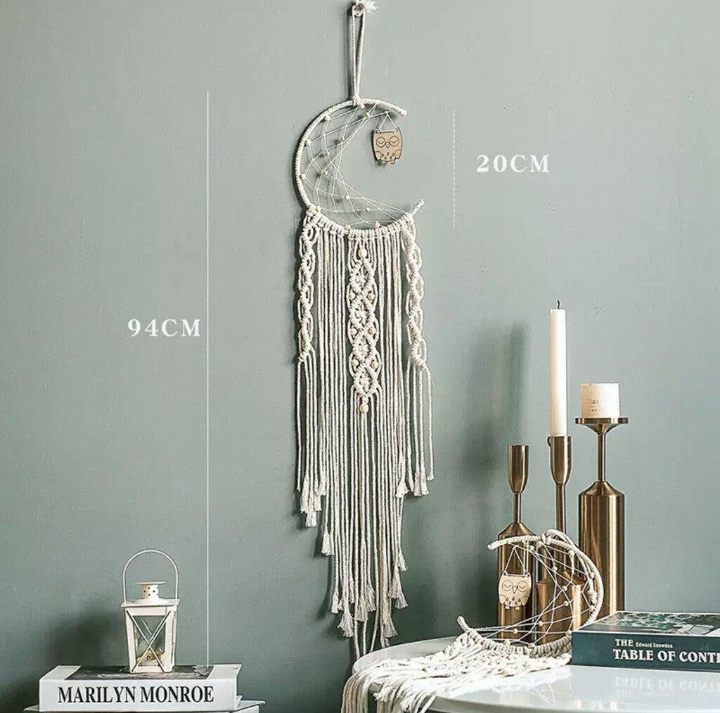 🌙Decorazione da parete intrecciata da sogno