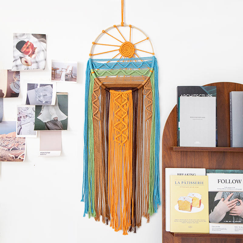 🌙Decorazione da parete intrecciata da sogno