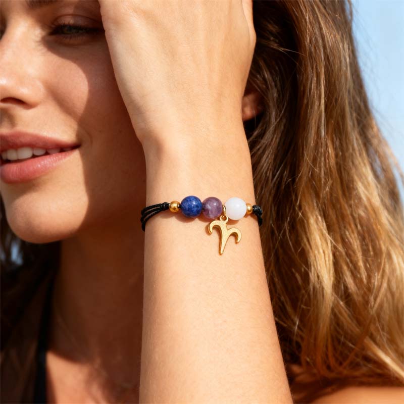Bracciale intrecciato a mano con dodici costellazioni