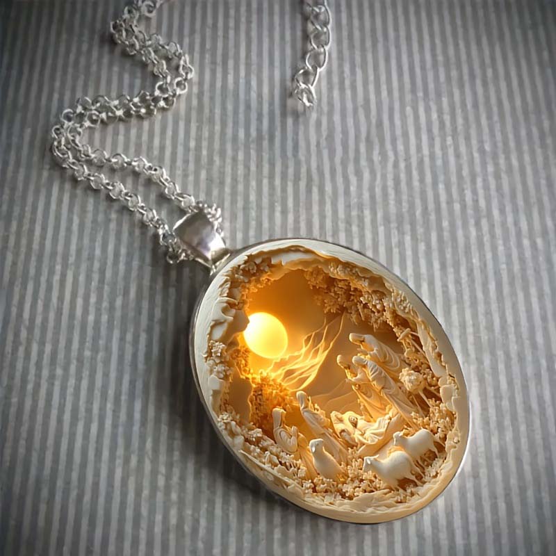 Elegante collana in vetro