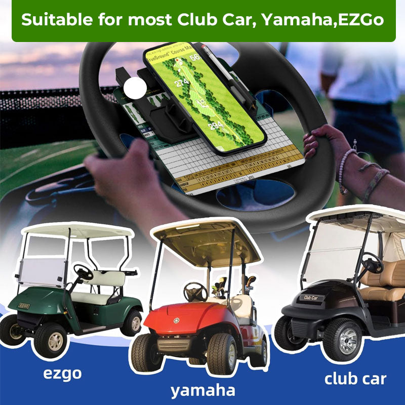 Supporto per cellulare da volante per golf cart⛳ — Il tuo centro di comando tutto in uno per ogni partita