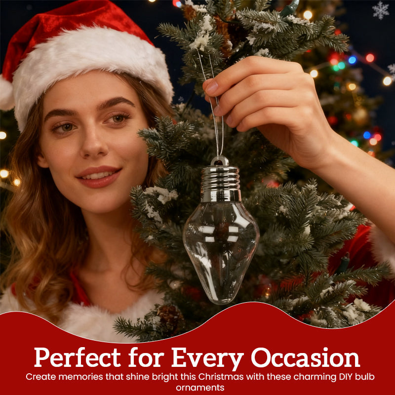 Barattolo regalo natalizio a forma di lampadina