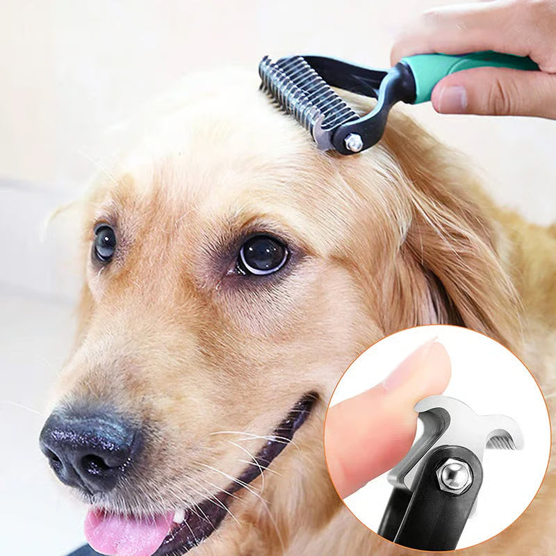 📢📢49% DI SCONTO!! ⏰Spazzola per la toelettatura degli animali domestici a doppia faccia