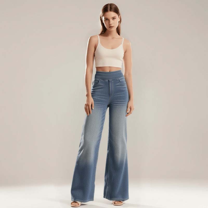 Pantaloni comodi ed elasticizzati a vita alta