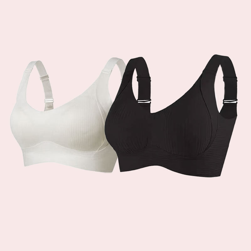 Reggiseno push-up senza ferretto super rassodante, comfort per tutto il giorno, niente più cedimenti (confezione risparmio da 2 pezzi)