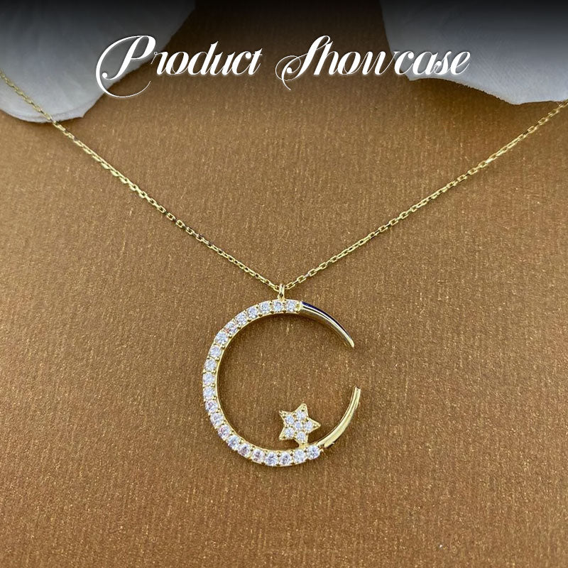 Collana Super Shiny Exquisite Zircon Star Moon