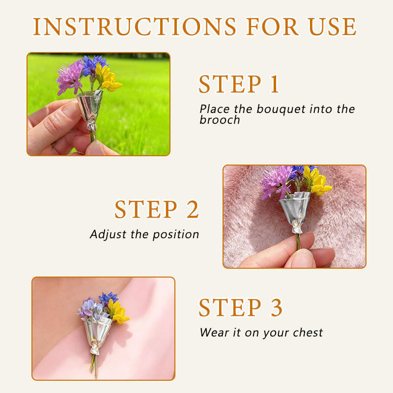 Fiori da indossare Clip bouquet