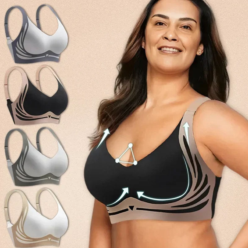 🎁 Super gather bra | Wireless Push-up Bra👍No more sagging breasts