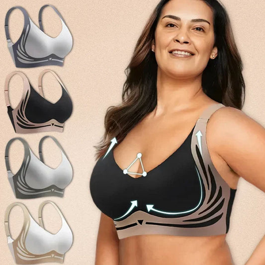 🎁 Super gather bra | Wireless Push-up Bra👍No more sagging breasts