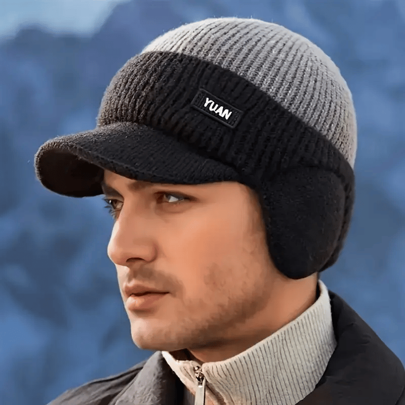 Cappello invernale con paraorecchie lavorato a maglia - Massima protezione dal freddo e stile🧢