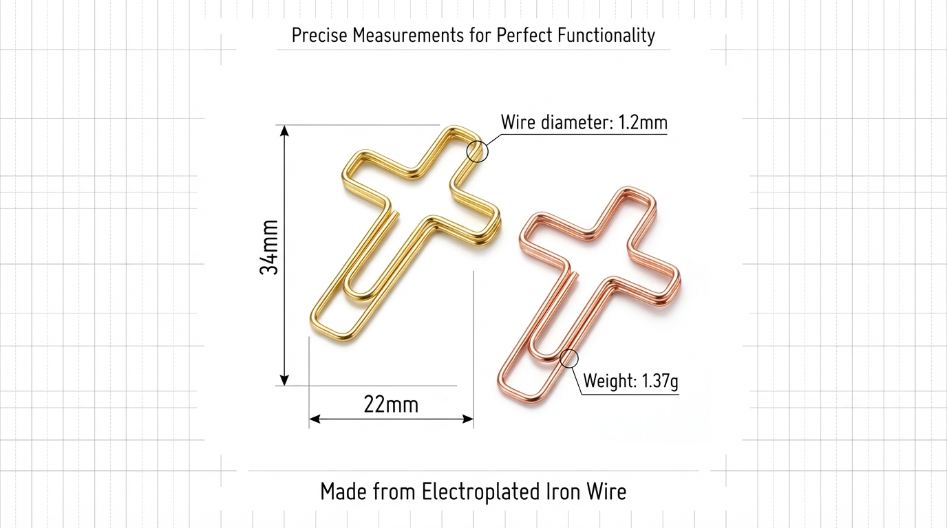 Cross Paperclip Bookmark – Accessorio spirituale ed elegante con doppia funzione per i lettor