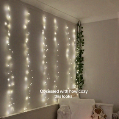 🎁Saldi natalizi anticipati 49% di sconto🎅Catena luminosa a LED, cortina luminosa a LED alimentata tramite USB per confezioni regalo