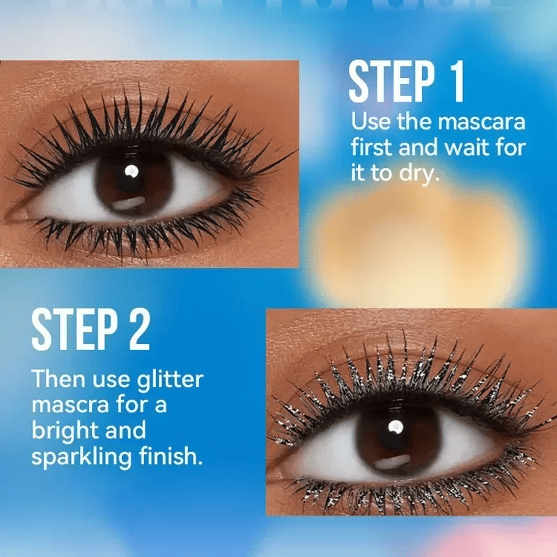 Mascara glitterato colorato
