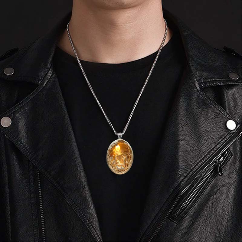 Elegante collana in vetro