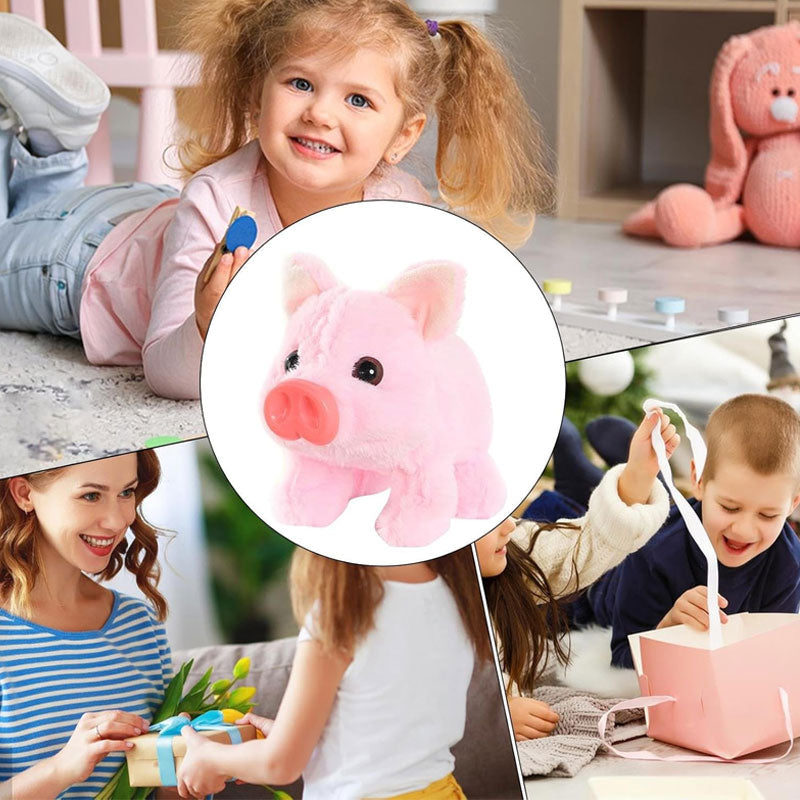 Peluche elettrico a forma di maiale che cammina