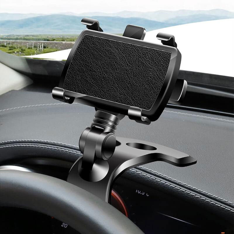 🔥 Supporto universale per telefono da auto - Supporto per telefono da cruscotto con rotazione a 360° [clip aggiornata che non cade mai] - Supporto per telefono da auto per iPhone, Samsung, Google, Nokia e tutti gli smartphone da 4-7 pollic