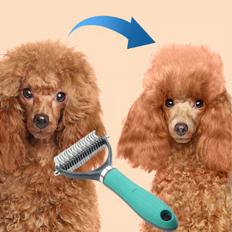 📢📢49% DI SCONTO!! ⏰Spazzola per la toelettatura degli animali domestici a doppia faccia