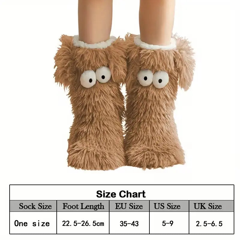 Simpatici calzini antiscivolo in peluche