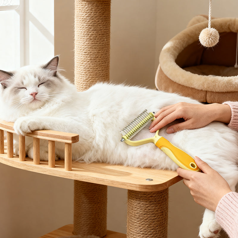 Pettine doppio lato per la rimozione dei peli degli animali domestici