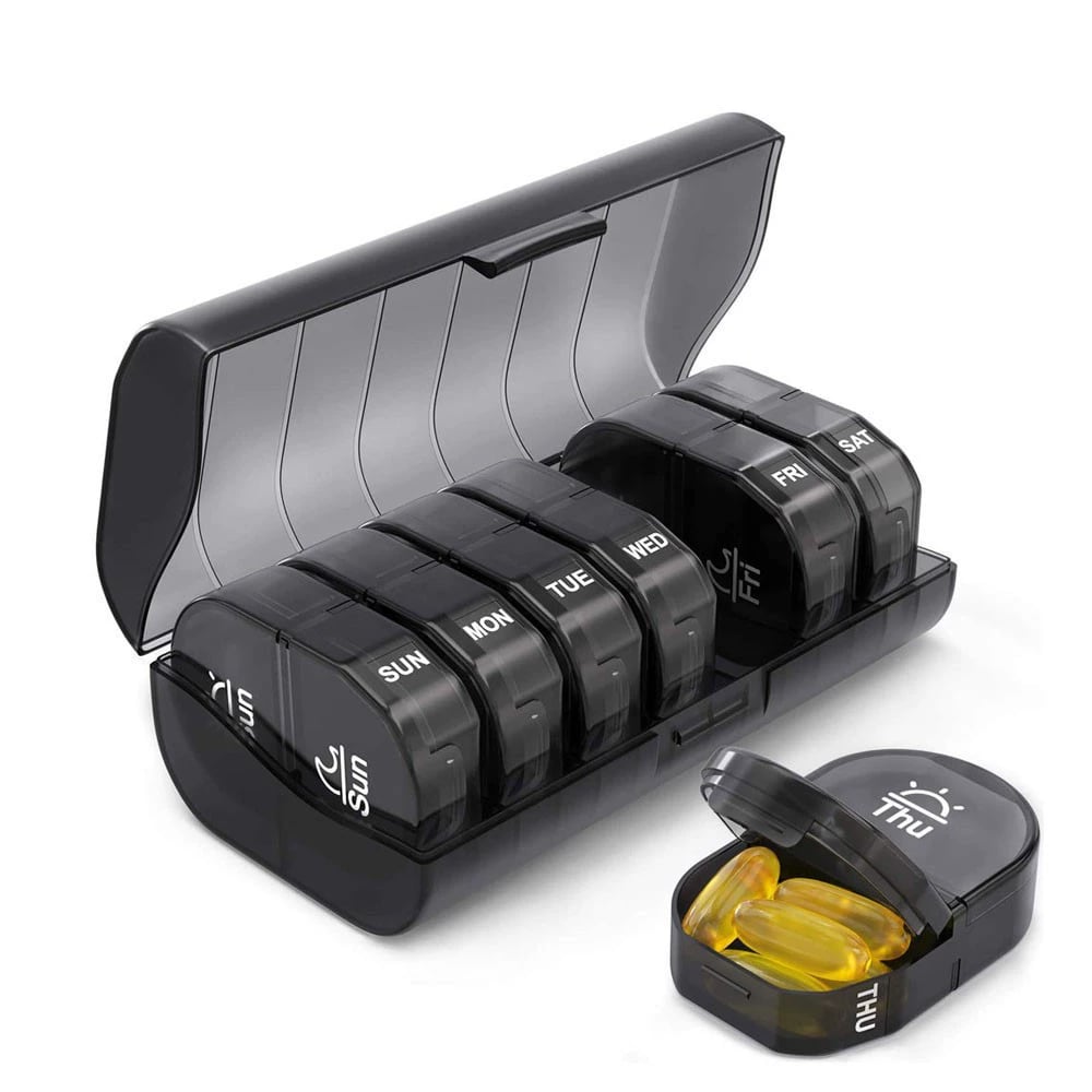 Organizzatore portatile di pillole a prova di luce