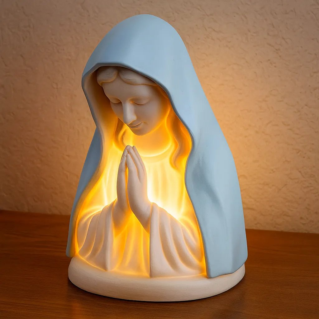 Lampada da notte per la preghiera alla Vergine Maria