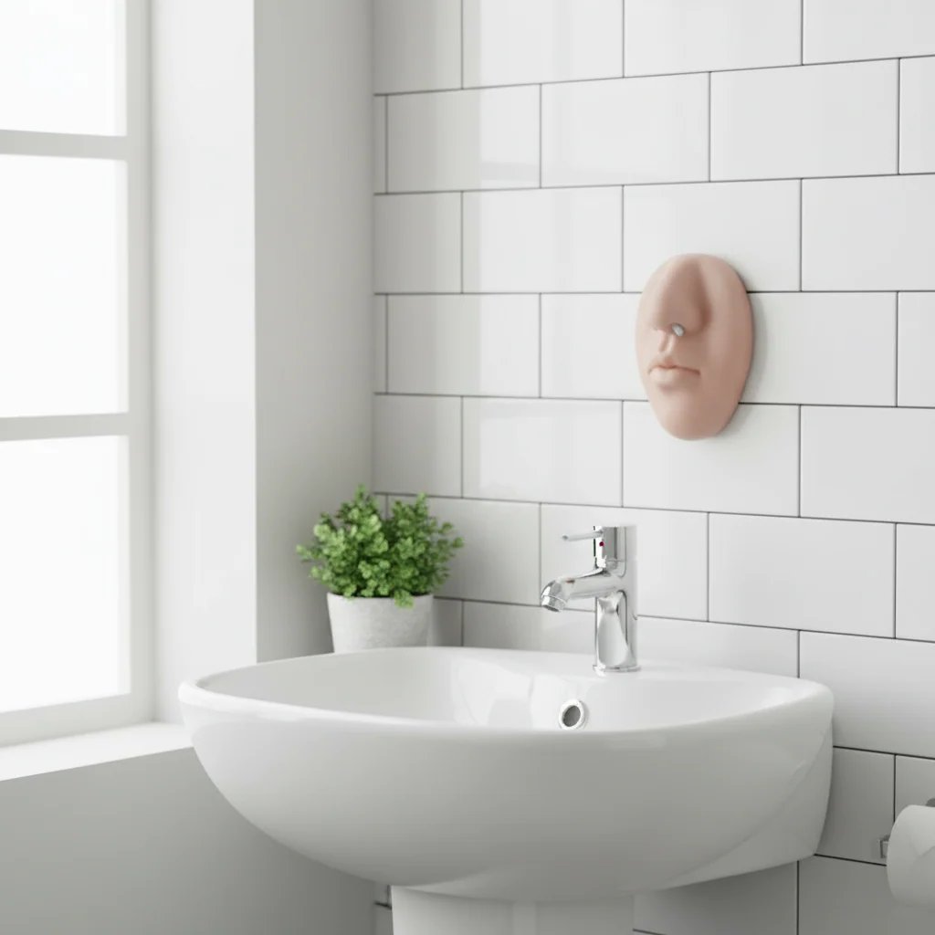Dispenser per sapone da parete a forma di naso realistico