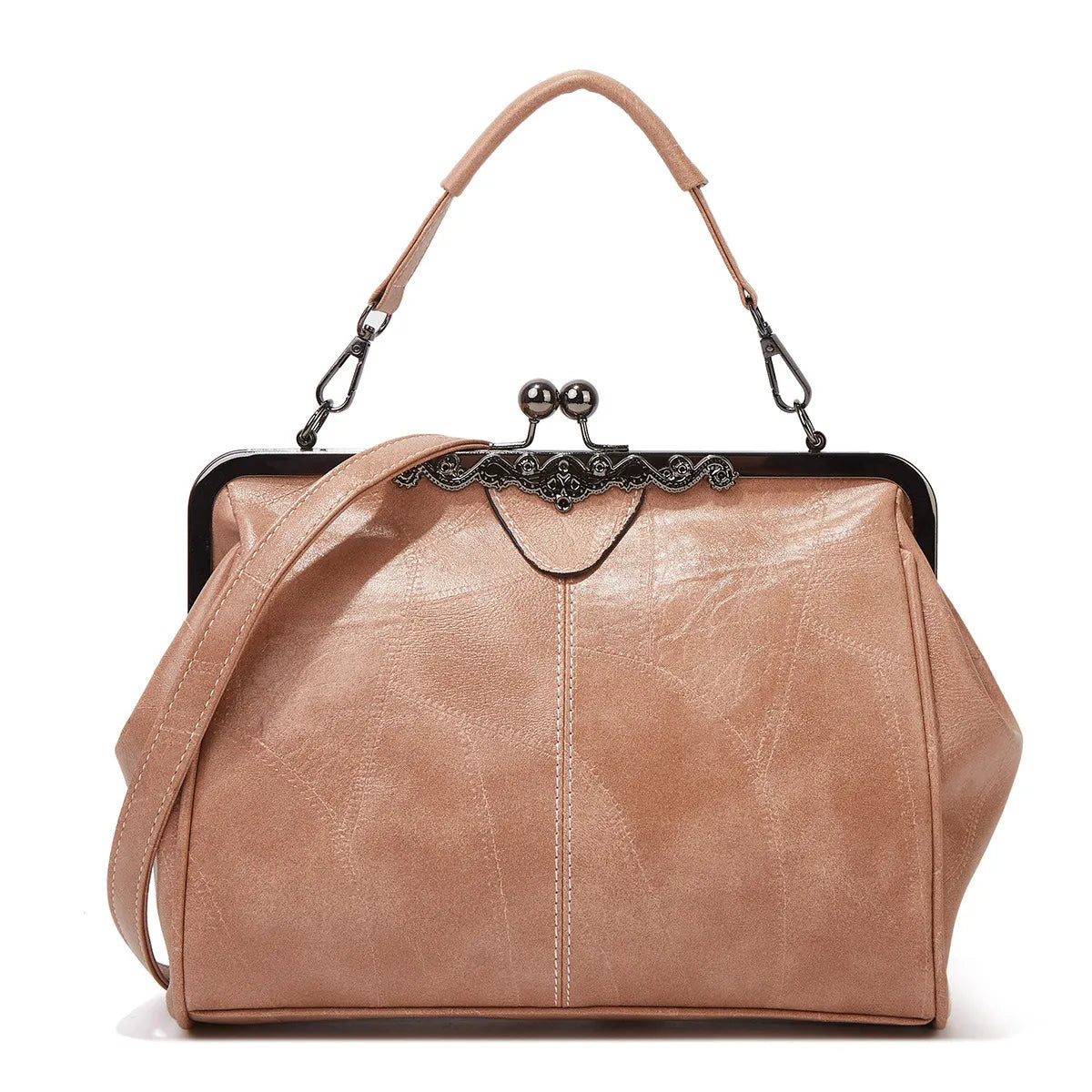 💼Borsa tote da donna in pelle impermeabile con chiusura a scatto “Kiss-Lock” Kattee Elegant 2026