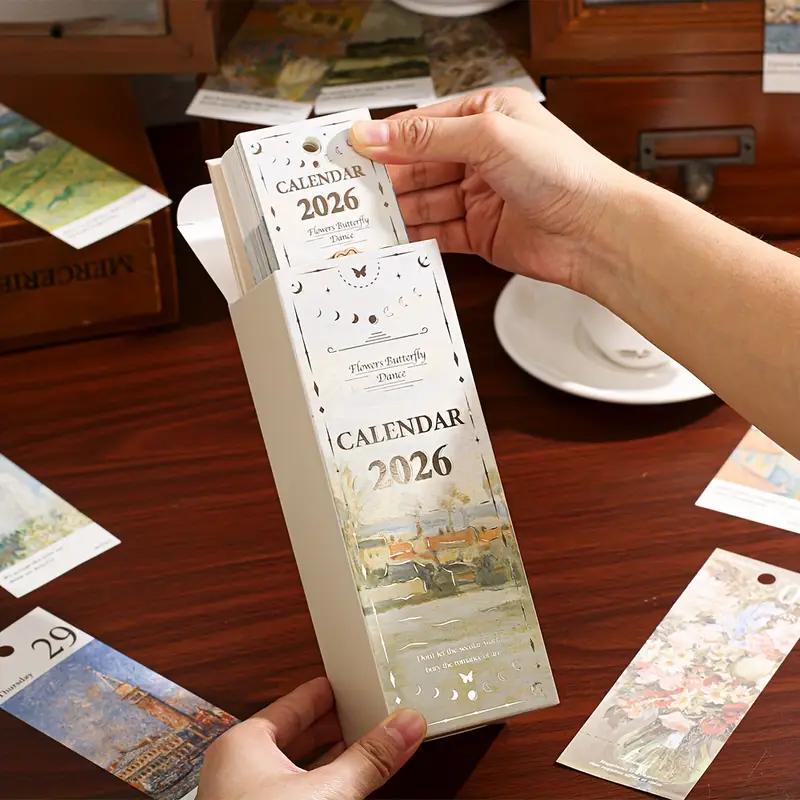 🎨 Calendario 2026 con pittura a olio in stile europeo vintage