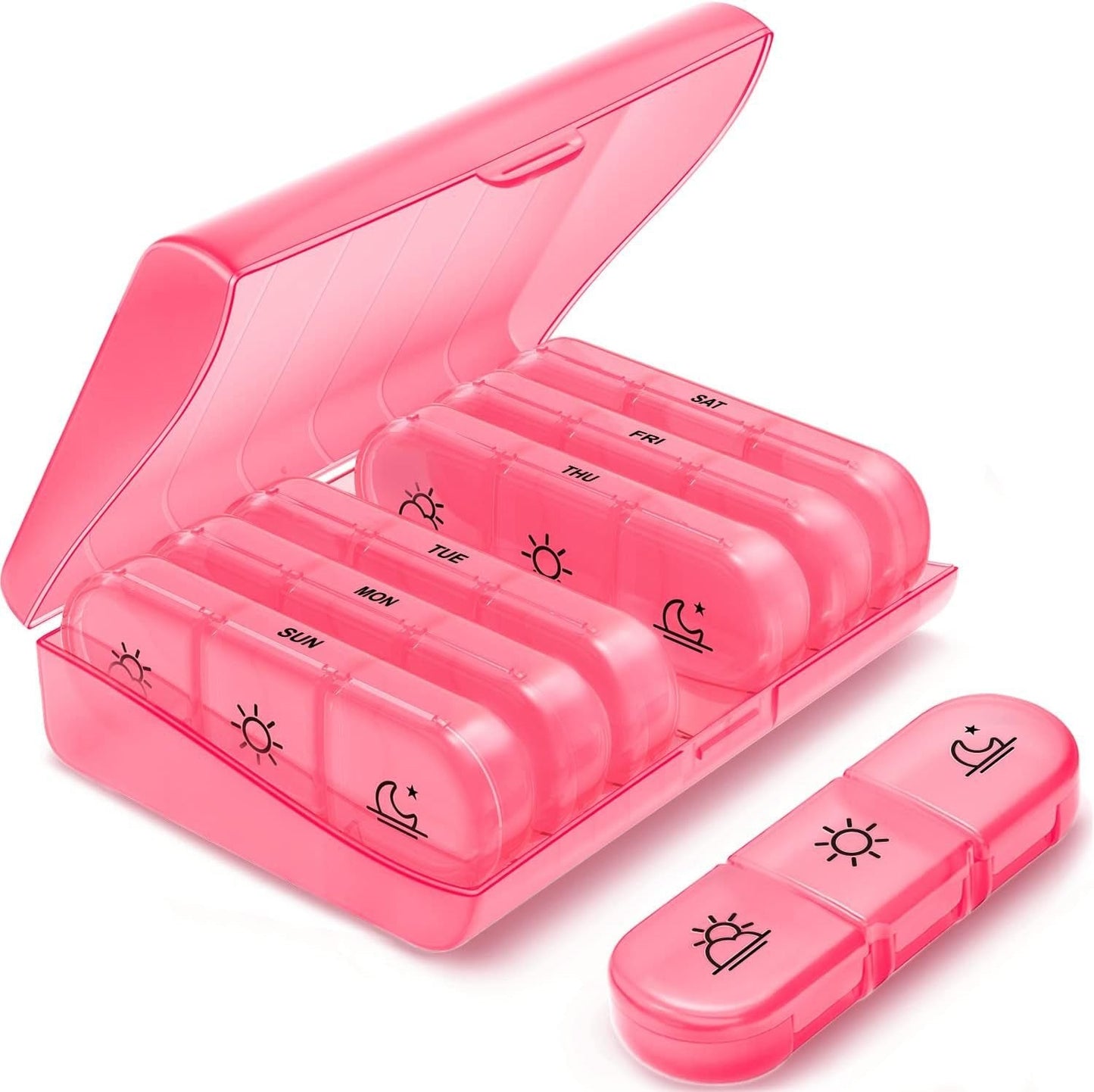 Organizzatore portatile di pillole a prova di luce