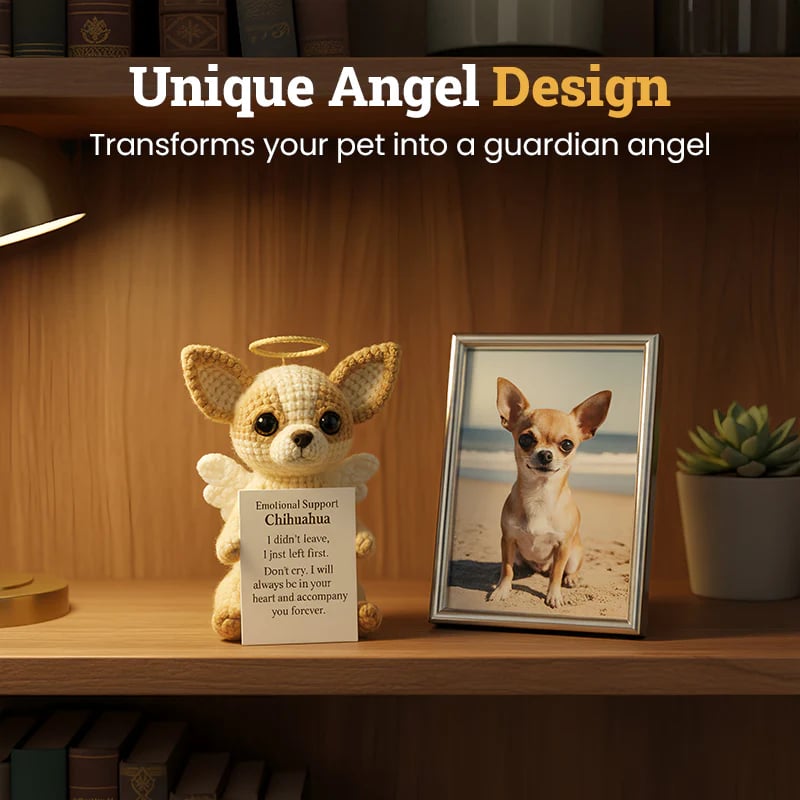 🐕👼 Cagnolino angelo lavorato all'uncinetto a mano: un ricordo personale per commemorare e celebrare il proprio animale domestico! ✨