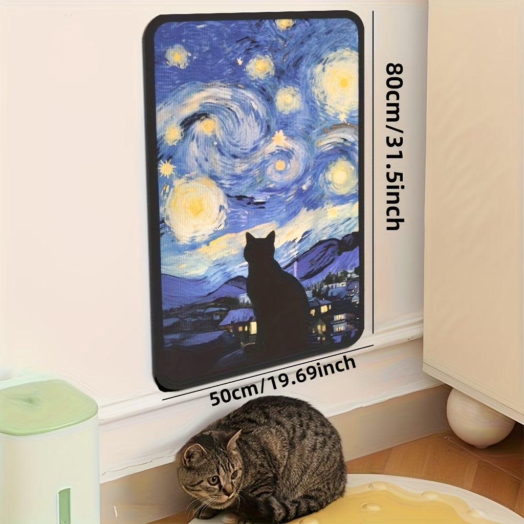 Tappetino artistico da parete per gatti | Tappetino da parete salvaspazio