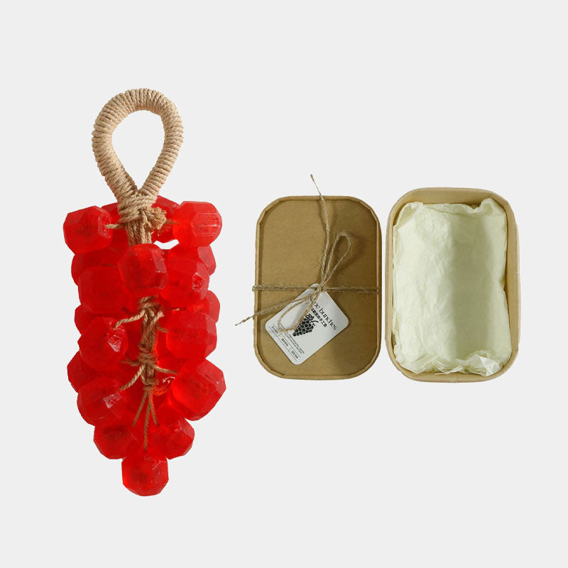 Sapone originale fatto a mano con cristalli di uva, detergente delicato per il viso (confezione singola: 25 pezzi)