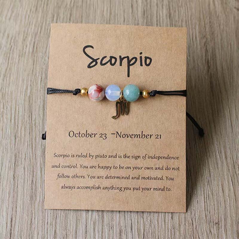 Bracciale intrecciato a mano con dodici costellazioni