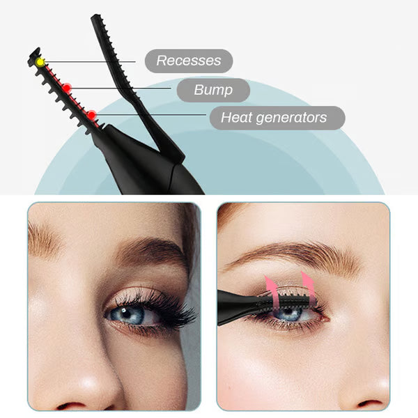 Piegaciglia elettrico per un look glamour immediato👁️Sbatti le ciglia e stupisci tutti!
