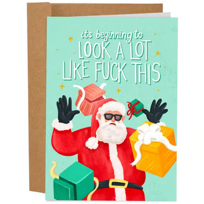 🔥Saldi natalizi 49% di sconto🎄🎅Set di 9 biglietti natalizi divertenti e inappropriati