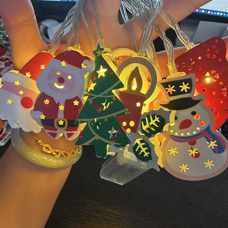 🎄 Catena luminosa decorativa natalizia a LED in ferro