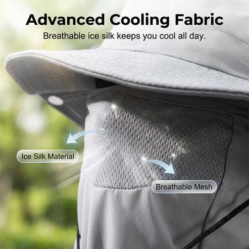 ☀️ Cappellino da pesca traspirante con visiera rimovibile