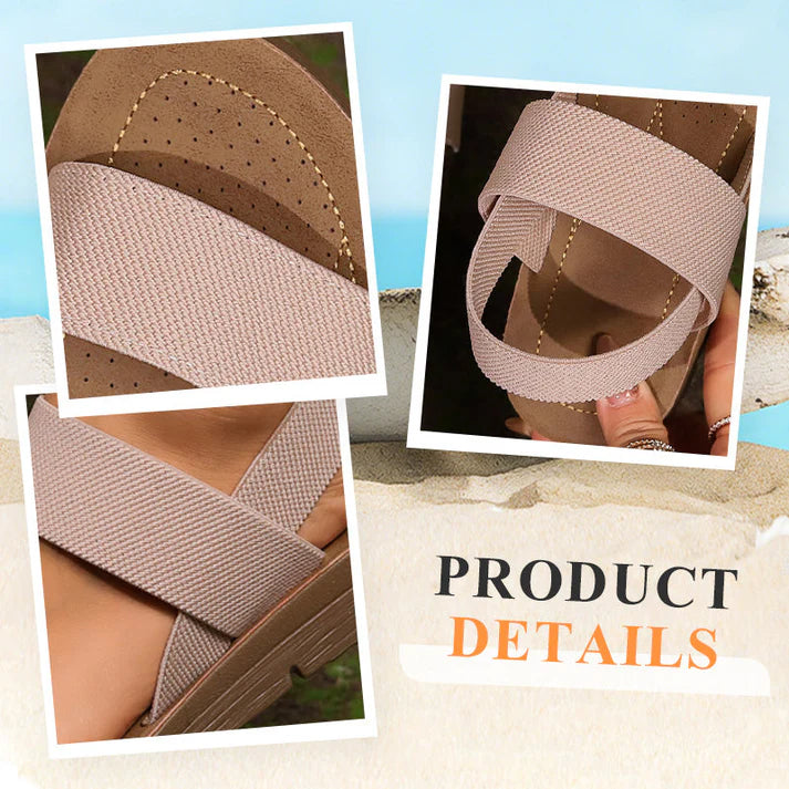 👡 SCONTO DEL 50%! 🔥 Sandali casual antiscivolo da donna con larghe fasce elastiche – Comodi, con suola ammortizzata e perfetti per le giornate di sole ☀️