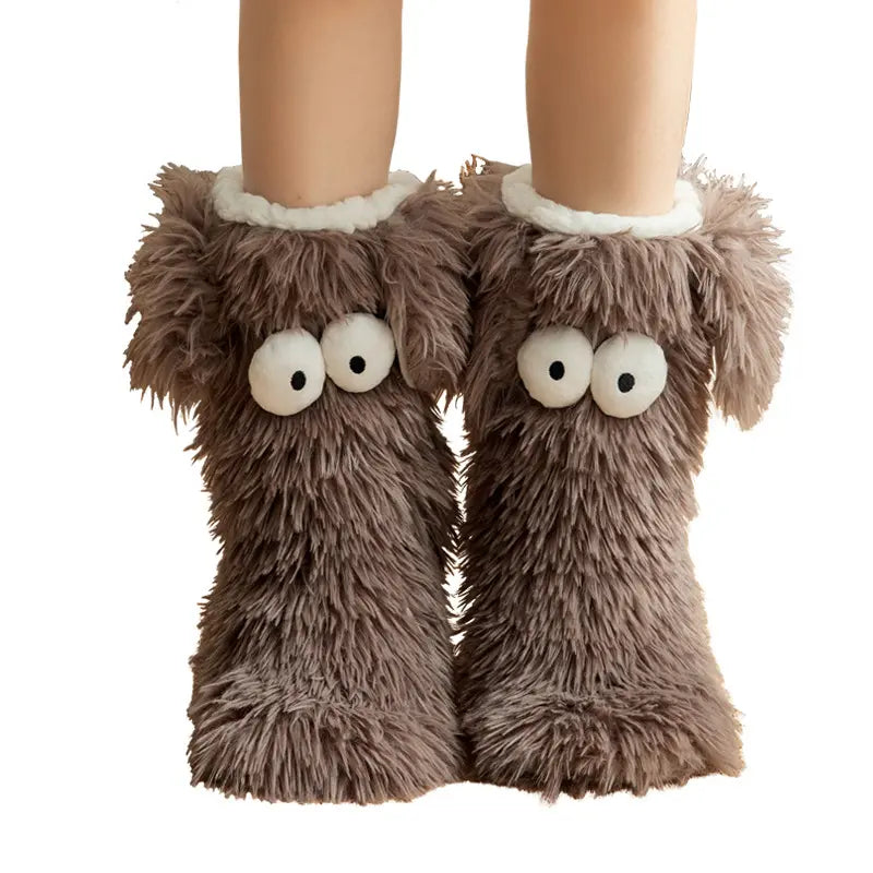 Simpatici calzini antiscivolo in peluche
